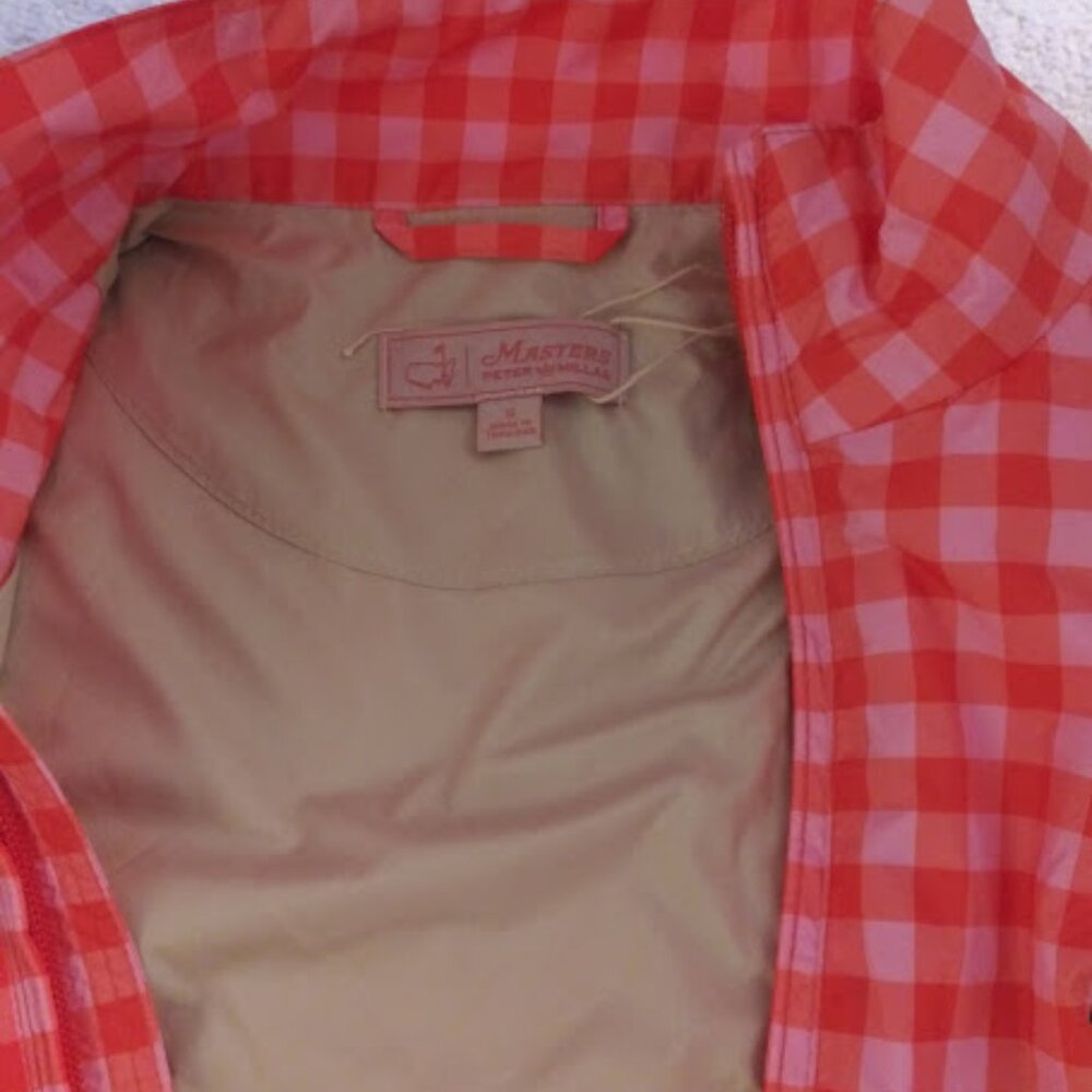 Peter Millar Augusta Masters Women's Pink Gingham Zip-up Vest size Small - Picture 3 of 7